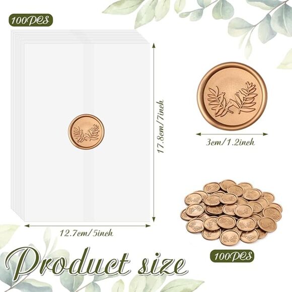 50 Set Invitations Wraps Set - Picture 2 of 4